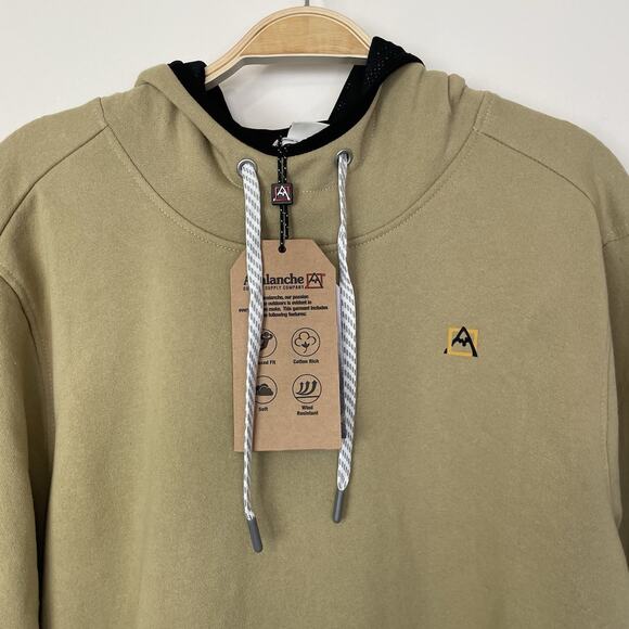 Avalanche Outdoor Supply Company Men's Graphic Hoodie Sweatshirt Beige Large - Picture 4 of 11